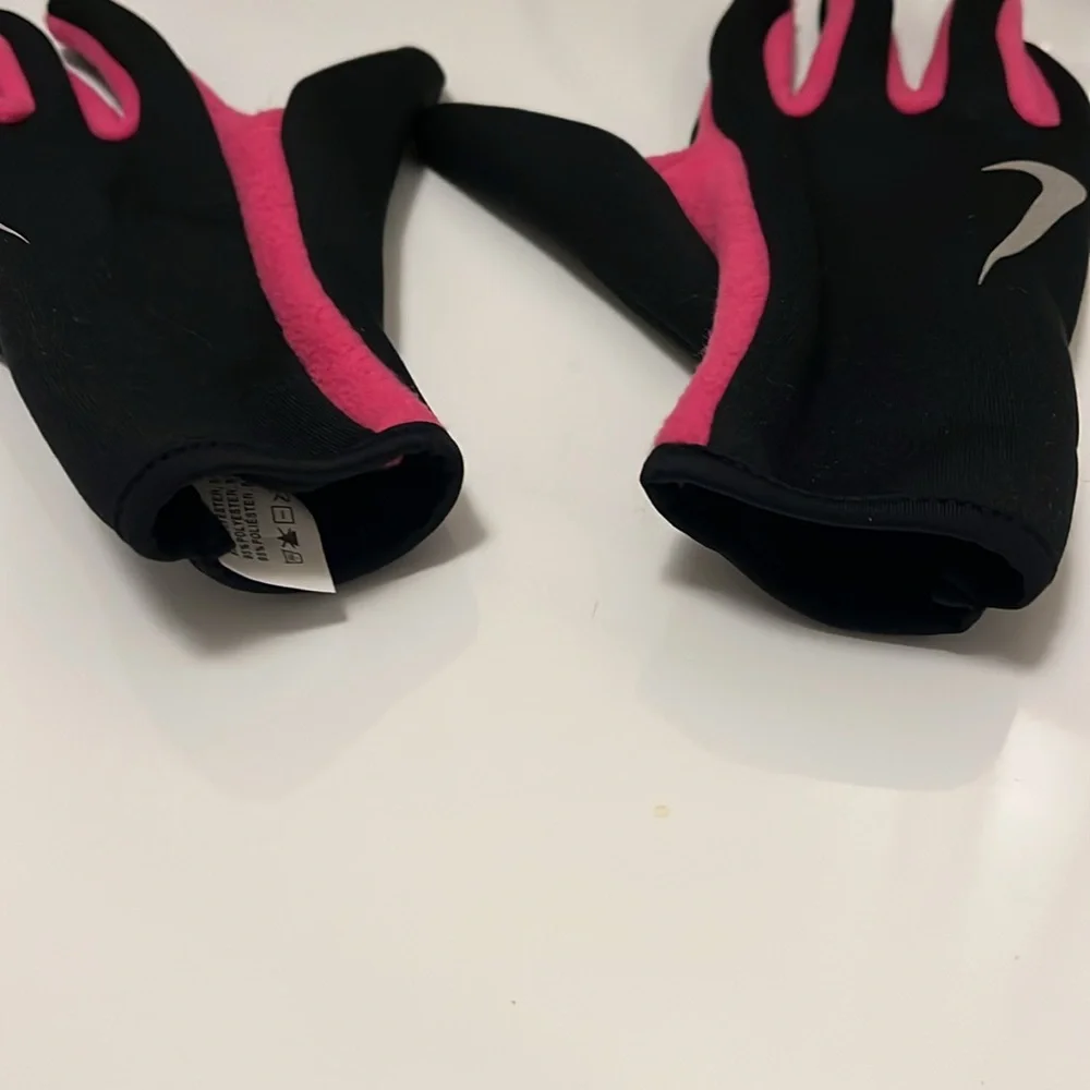 Nike Running Thermal Gloves Headband set new pink black Women’s Size Medium